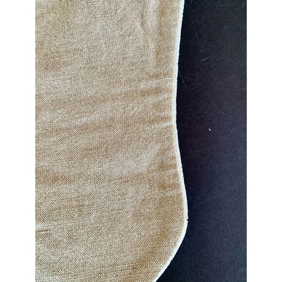 NEW Crate and Barrel Ivory Faux Mohair Velveteen Stocking 21” Snowflake Neutral - Picture 8 of 11